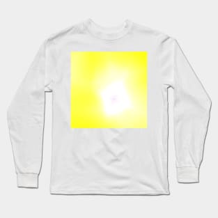 yellow white abstract texture art Long Sleeve T-Shirt